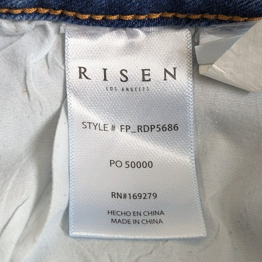 Risen Jeans Women's 30 Freckled Poppy Trophy Wife Hi Rise Ankle Slim Straight 11 - Picture 12 of 16